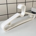 thumbnail image 1 of 10 Pack - Plastic Clothes Hangers - Multi-Functional Hanging Supports, for Home Use, Display & Drying, Durable & Strong, White, JKODE, 1 of 8