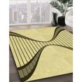 thumbnail image 3 of Ahgly Company Tapis d'Intérieur Lavable en Machine Carré Transitionnel Jaune Soleil, 3 Pieds Carré, 3 of 7