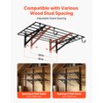 thumbnail image 3 of VEVOR 2-Tier Heavy Duty Wall Garage Shelving, 2 x 4 ft Steel Wall Mounted Shelving Unit with Hooks, 24 x 48 Inch Per Shelf Floating Storage Metal Rack for Garage, 520 lbs Total Weight Capacity, Black, 3 of 9