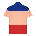 thumbnail image 4 of Shirts for Men, Men Casual Printed Short Sleeve Turn Down Collar Buttons Side Split T-Shirt Blouse Tops, 4 of 5