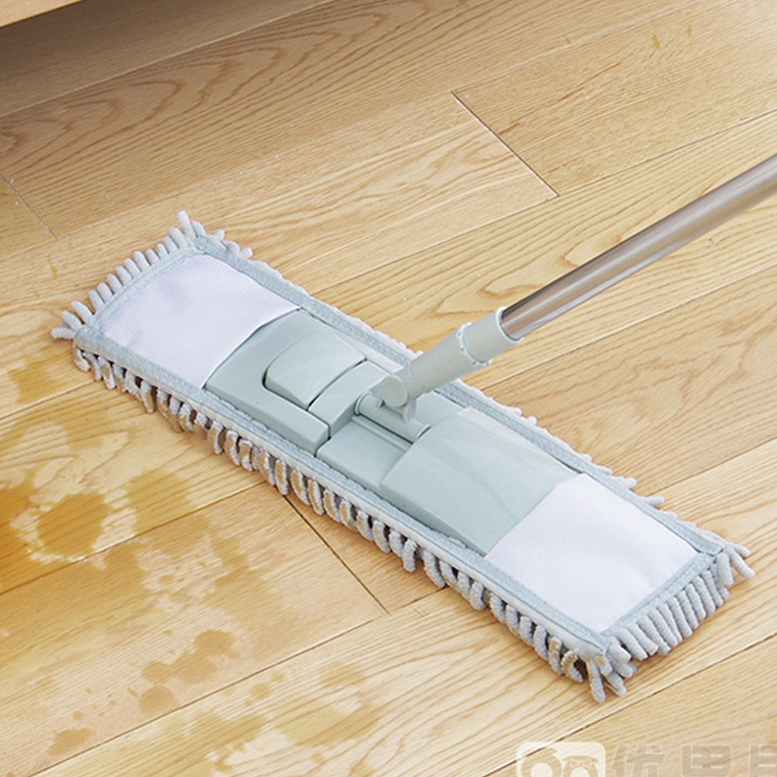 Tanjnj Promotion Microfiber Mop Flat mop Commercial Mop Large Wide mop for Hardwood Laminate Tile Floor Cleaning 360 Rotating Dust Wet Mop with Stainless Steel Handle