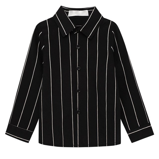 EGNMCR Blouse pour Enfants, Blouse & Chemise à Manches Longues Col Rabattu Mode Décontractée pour Bébés Garçons