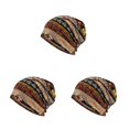 thumbnail image 3 of Transemion Tuque Décontractée Hijab Musulman Imprimé Floral Turban Coloré Protection des Oreilles Ajustable Bonnet de Sommeil pour Femmes Coiffage Café Floral Ensemble de 3, 3 of 6