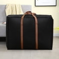 thumbnail image 4 of Sac De Voyage Pliable,Grande Capacité,Valise Non Tissée,Fermeture Éclair,Rangement De Voyage,Sac De Sport Pliable,Sac À Main,Déménagement,Facile À Transporter,PENDANE,Black, 4 of 9
