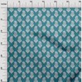 thumbnail image 3 of oneOone Tissu Polyester Lycra Bleu Sarcelle Tissu pour Robe Tissu Imprimé au Mètre 56 Pouces de Large, 3 of 5