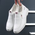 thumbnail image 4 of Summer White Shoes Genuine Leather Korean Style Spring and Autumn Men's Invisible Inner Height Increasing Men's Shoes Business Casual Leather Shoes for Men, 4 of 5