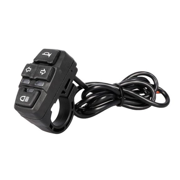 Ruiboury Electric Scooter Light Switch IP64 Waterproof Motorbike Handlebar Button Turn Control Module Accessory Spare Parts 48V