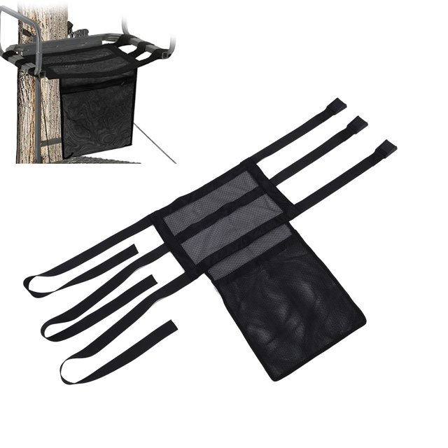 ZASCHMOY Universal Tree Stand Replacement, 16X12in Adjustable Buckles Breathable Treestand Seating with Storage Pocket, Fits All Trapezoidal Tree Stand, Easy Install & Remove