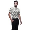thumbnail image 2 of BESTMAN Casual Printed Shirts For Men Slim Fit Button Down Short Sleeve Shirt, 2 of 5
