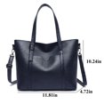 thumbnail image 3 of Women Tote Bag Solid Color Large Capacity Casual Tote Handbag Crossbody Purse, 3 of 6