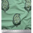 thumbnail image 1 of Soimoi Poly Georgette Fabric Leaves & Paisley Block Decor Fabric Printed Yard 52 Inch Wide, 1 of 3