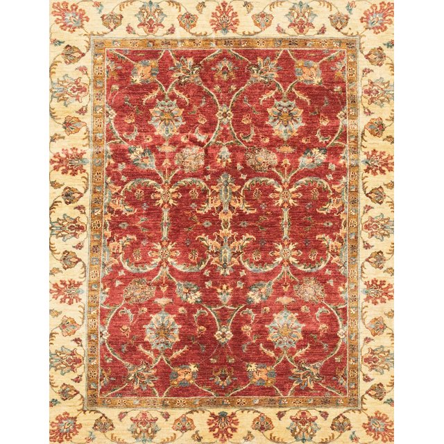 Ahgly Company Tapis d'Intérieur Rectangulaire Abstrait Rouge Tapis de Zone Abstrait, 2 Pieds x 4 Pieds