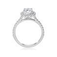 thumbnail image 3 of Bague de Fiançailles Halo en Diamant Rond 1 ct en Or Blanc 14 K, 3 of 3
