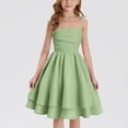 thumbnail image 2 of FAIWAD Robes pour Filles Froncées à Étages à Bretelles Ajustables Robe Camisole Fluide Enfants Filles Fête Ligne A Robes Formelles, 2 of 6