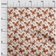 thumbnail image 1 of oneOone Cotton Poplin Rust Brown Fabric Insect & Floral Feather Fabric For Sewing Printed Craft Fabric By The Yard 56 Inch Wide, 1 of 1