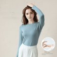 thumbnail image 2 of Coussin de Poitrine Col Rond Manches Longues Chemise de Base Pull-Over Pyjama Femme Vêtements d'Automne Grande Taille Vêtements de Maison, 2 of 4