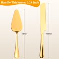 thumbnail image 3 of Cake Cutting Set for Wedding, Pie Server, Stainless steel Wedding Cake Knife and Server set, Golden Cake Cutter for Birthday, Parties and Events (Gold Serving Set), 3 of 5