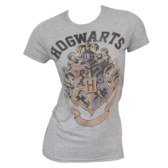 T-Shirt Gris Harry Potter de Poudlard pour Femme - Petit