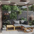 thumbnail image 1 of vidaXL 4 Piece Garden Lounge Set with Cushion Solid Acacia Wood, 1 of 5