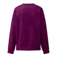 thumbnail image 5 of pxiakgy Chandail Décontracté à Manches Longues pour Femmes Automne Hiver Col Rond Couleur Unie Violet + s, 5 of 5