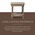 thumbnail image 2 of Maven Lane Pullman Table d'Appoint Carrée Traditionnelle en Bois, Fini Gris Vieilli, 2 of 6