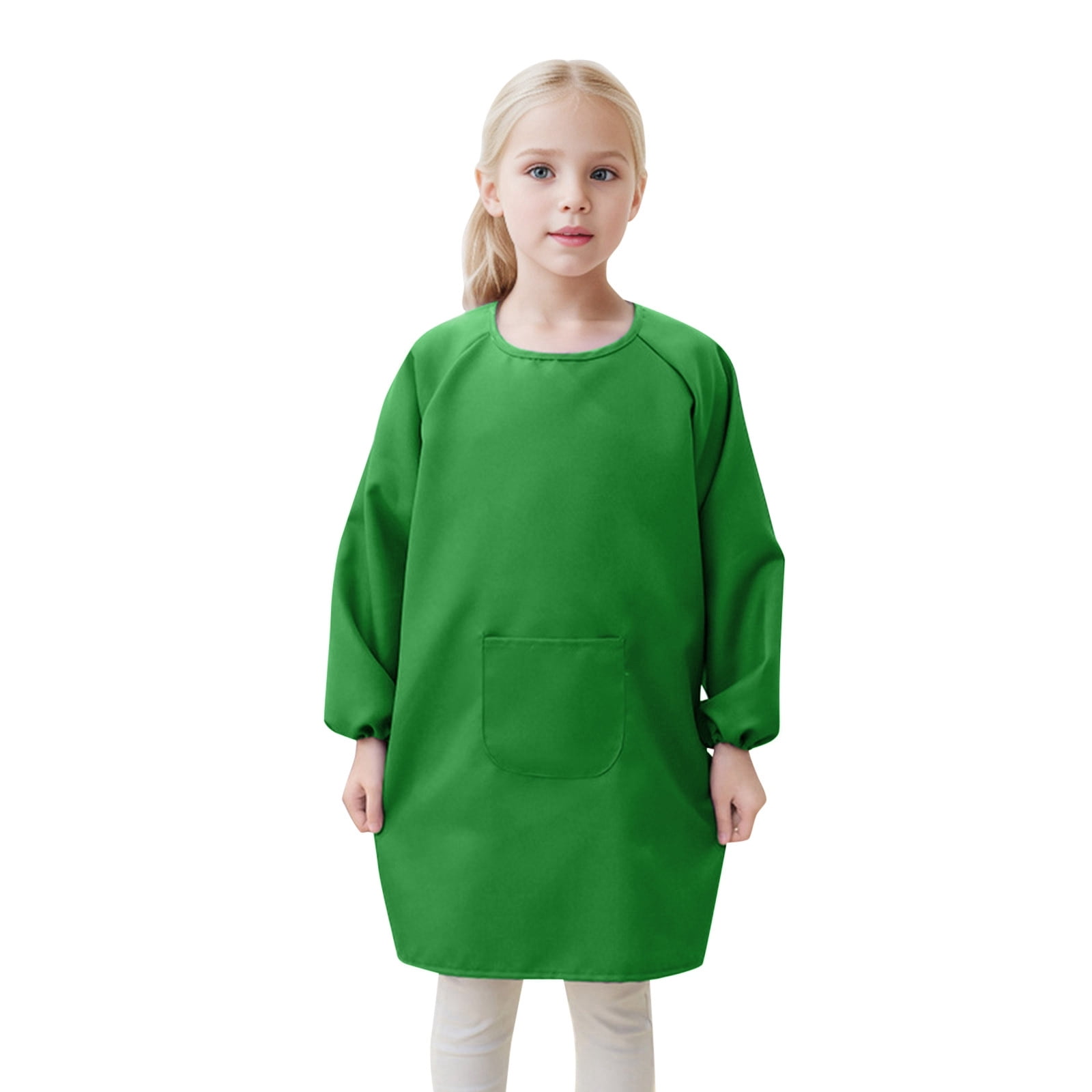 GDREDA Hauts de Sortie pour Fille Été Tablier de Peinture pour Enfant avec Poche pour Artiste Tabliers de Peinture pour Enfants Blouses à Manches Longues Vert, 4-8 Ans GDREDA Hauts de Sortie pour Fille Été Tablier de Peinture pour Enfant avec Poche pour Artiste Tabliers de Peinture pour Enfants Blouses à Manches Longues Vert, 4-8 Ans