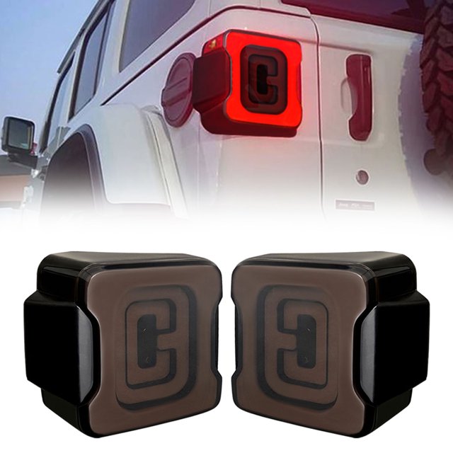 AMERICAN MODIFIED Feu Arrière de Tunnel Fumé Compatible avec Wrangler JL 2018-2023