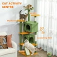 thumbnail image 4 of PawHut 54" Cat Tree Tower with Scratching Posts, Cat Condos, Green, 4 of 10