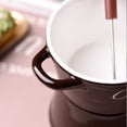 thumbnail image 4 of Ceramic Fondue Melting Pot Set with Fork for Chocolate Cheese and Caramel Family Gatherings, 4 of 4