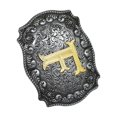 thumbnail image 1 of fastboy Western Cowboy Golden Initial Letter A-Z Belt Metal Buckle Accessory Men's letter F 1Set, 1 of 6