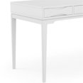 thumbnail image 4 of Allora 60" Wooden Mid Century Modern Solid Hardwood Computer Desk in White, 4 of 8