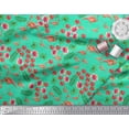 thumbnail image 3 of Soimoi Modal Satin Fabric Leaves,Floral & Flamingo Bird Printed Fabric 1 Yard 42 Inch Wide, 3 of 3