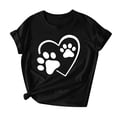 thumbnail image 4 of Plebaso T-Shirts pour Femmes à Imprimé Cœur, Col Rond, Coupe Ample, T-Shirts Décontractés à Manches Courtes, T-Shirts Graphiques pour Femmes, 4 of 4