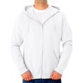 thumbnail image 1 of Jerzees Men's Adult Full Zip Hooded Sweatshirt X Sizes, White, 2X, 1 of 5