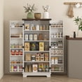 thumbnail image 2 of HOMCOM Armoire de Garde-Manger de Cuisine avec Tablettes Ajustables Armoire de Rangement Blanc, 2 of 10