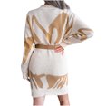 thumbnail image 4 of CEHVOM Women Casual Loose Geometric Patterns Sweater Knit Dress, 4 of 6