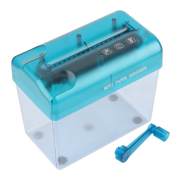 Paper Shredder,Mini Manual Shredder Blue Small Paper Shredder Mini Paper Shredder Proven Performance