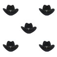 thumbnail image 2 of Decodeary Western Outback Cowboy Hat Channel Inner Cowboy Classic Hat Large Brim Provides black 5Set, 2 of 6