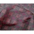 thumbnail image 4 of oneOone Silk Tabby Fabric Leaves & Geometric Block Print Sewing Fabric BTY 42 Inch Wide, 4 of 4