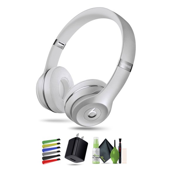 Beats Solo3 Écouteurs Supra-Auriculaires Sans Fil (Argent) Ensemble avec Accessoires