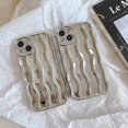 thumbnail image 2 of ORUYROP Designed for iPhone 15 Pro Max Case,Water Ripple Pattern Curly Wave Frame Soft Cute Phone Cover for Men Women Girls(iPhone 15 Pro Max,Silver), 2 of 7
