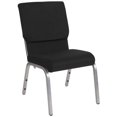 thumbnail image 1 of Flash Furniture Hercules Series Black Fabric Stacking Church Chair, 1 of 9