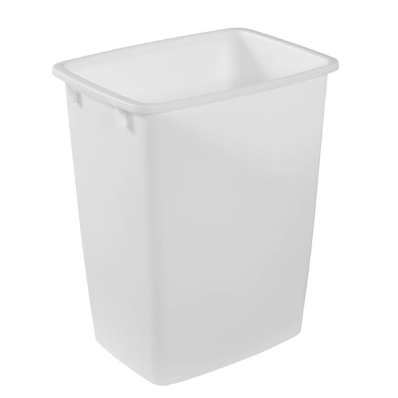 Rubbermaid Small Kitchen Bathroom Trash Can, Under-Sink Waste Basket, Plastic, White, 9 Gallons, 1 Count (Pack of 1)