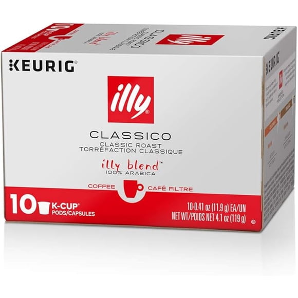 illy K-Cup Coffee Pod, Smooth and Balanced, Medium Roast Coffee K-Cups, Made with 100% Arabica Coffee, All-Natural, No Preservatives, Coffee Pods for Keurig Coffee Machines, 10 Count (Pack of 6)