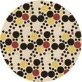thumbnail image 1 of Ahgly Company Machine Washable Indoor Round Transitional Khaki Gold Area Rugs, 7' Round, 1 of 7