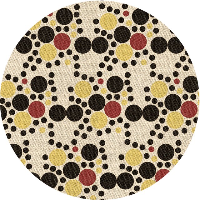 Ahgly Company Machine Washable Indoor Round Transitional Khaki Gold Area Rugs, 7' Round