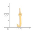 thumbnail image 3 of Diamond2Deal 14K Pendentif Initiale Lettre J en Or Jaune Petit Bloc Incliné pour Femmes, 3 of 5