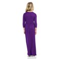 thumbnail image 4 of 2025 Robes à Manches Longues pour Tout-Petits Taille 1-12 Col Rond Robe Ample Unie Sans Manches Décontractée Tenue Quotidienne Longue Robe de Pâques Taille 6 Maxi Princesse, 4 of 5