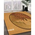 thumbnail image 3 of Ahgly Company Machine Washable Indoor Square Transitional Mahogany Brown Area Rugs, 5' Square, 3 of 7