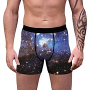 FhsagQ Underwear Mens Underwear Cotton Briefs Slim Fit Men's Casual Print Slim Breathable Sports Underwear Long Flat Pants Men Underwear Pack 3Xl Men's Underwear Briefs Large Black L